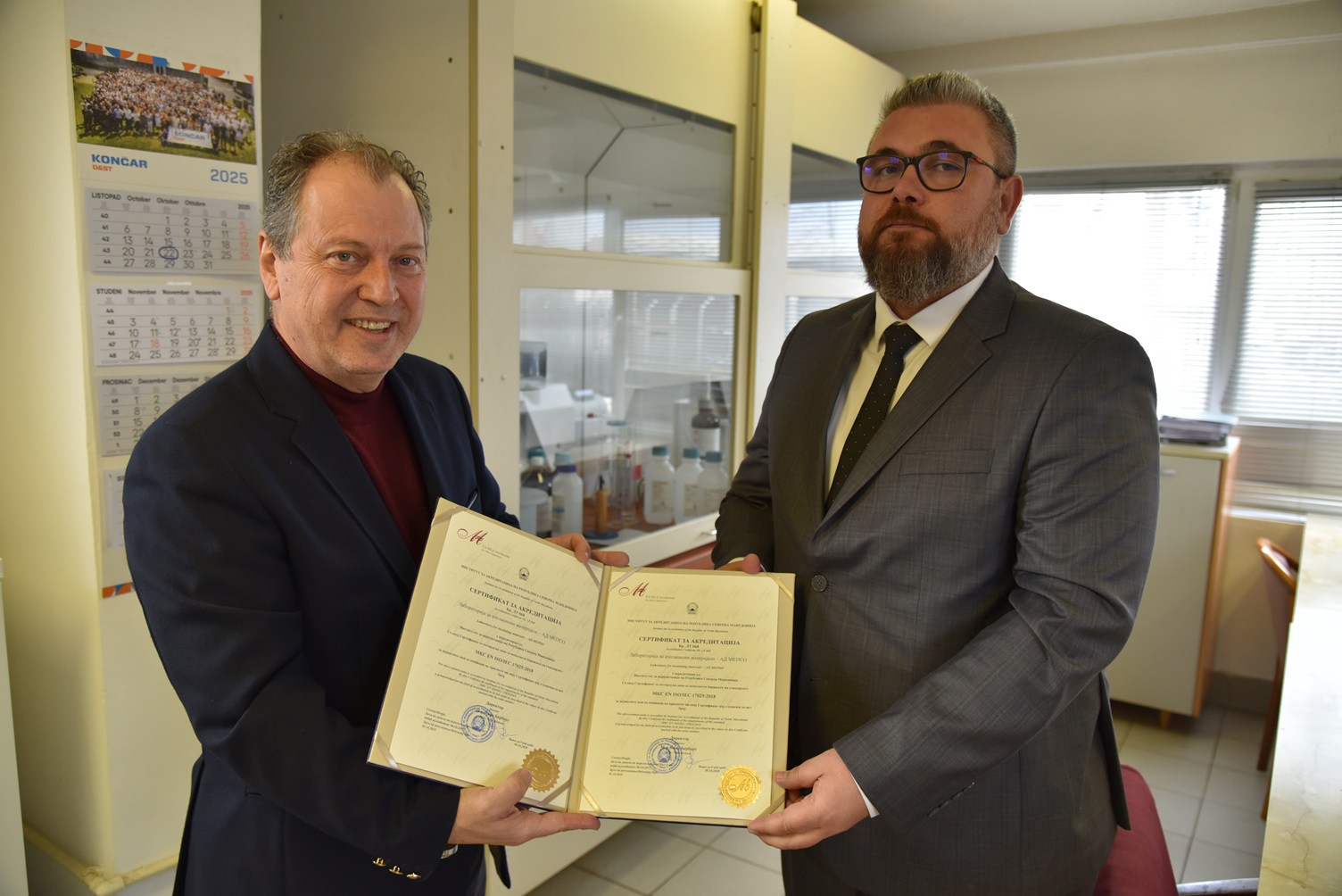 Certifikatën për riakreditimin e dytë laboratorit për materiale izoluese të ShA  MEPSO